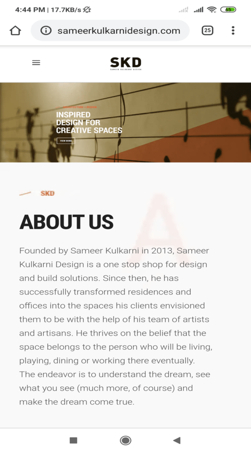 SameerKulkarni Design screenshot 1